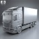 Scania R 730 Box Truck 2010 3d model