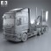 Scania R 730 Timber Truck 2010 3d model