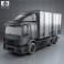 Volvo FE Hybrid Box Truck 2011 3d model
