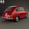 Fiat 600 D 1960 3d model
