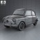 Fiat 600 D 1960 3d model