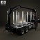 Renault Premium Lander Logging Truck 2006 3d model