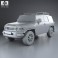 Toyota FJ Cruiser with HQ interior 2010 3d model