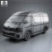 Toyota HiAce Super Long Wheel Base with HQ interior 2012 3d model