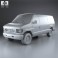 Ford E-Series Passenger Van 1998 3d model