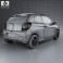 Peugeot 108 3-door 2014 3d model