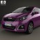 Peugeot 108 3-door 2014 3d model
