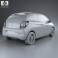 Peugeot 108 3-door 2014 3d model