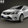 Toyota Avensis with HQ interior 2012 3d model