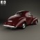 Willys Americar DeLuxe Coupe 1940 3d model