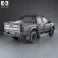 Nissan Navara (NP300) Double Cab Hardbody Silver 2013 3d model