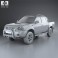Nissan Navara (NP300) Double Cab Hardbody Silver 2013 3d model