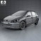 Peugeot 307 5-door hatchback 2001 3d model