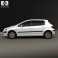 Peugeot 307 5-door hatchback 2001 3d model