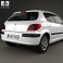 Peugeot 307 5-door hatchback 2001 3d model