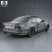 Mercedes-Benz E-class AMG widebody coupe 1988 3d model