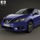 Nissan Pulsar hatchback 2014 3d model