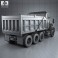 Caterpillar CT660 Dump Truck 4-axle 2011 3d model