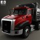 Caterpillar CT660 Dump Truck 4-axle 2011 3d model