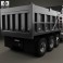 Caterpillar CT660 Dump Truck 4-axle 2011 3d model