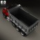 Caterpillar CT660 Dump Truck 4-axle 2011 3d model