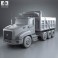 Caterpillar CT660 Dump Truck 4-axle 2011 3d model