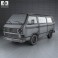 Volkswagen Transporter (T3) Passenger Van 1990 3d model