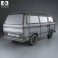 Volkswagen Transporter (T3) Passenger Van 1990 3d model