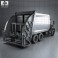 Caterpillar CT660 Rolloffcon Garbage Truck 2011 3d model