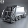 Caterpillar CT660 Rolloffcon Garbage Truck 2011 3d model
