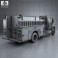 International Durastar Fire Truck 2002 3d model