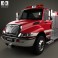 International Durastar Fire Truck 2002 3d model