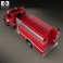 International Durastar Fire Truck 2002 3d model