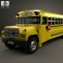 Ford B-700 Thomas Conventional School Bus 1984 3d model