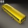 Ford B-700 Thomas Conventional School Bus 1984 3d model
