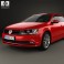 Volkswagen Jetta with HQ interior 2015 3d model