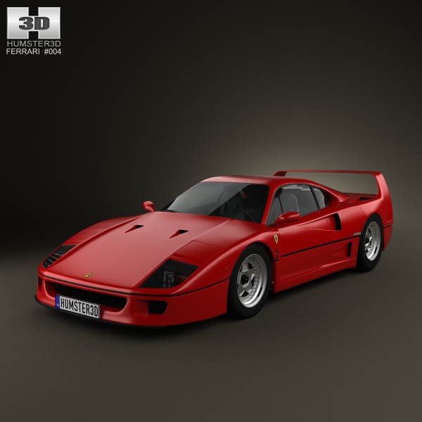 Ferrari F40 1987 3D model – Premium Quality Download | HQ3D.net